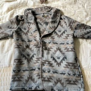 L&B Aztec wool jacket size L